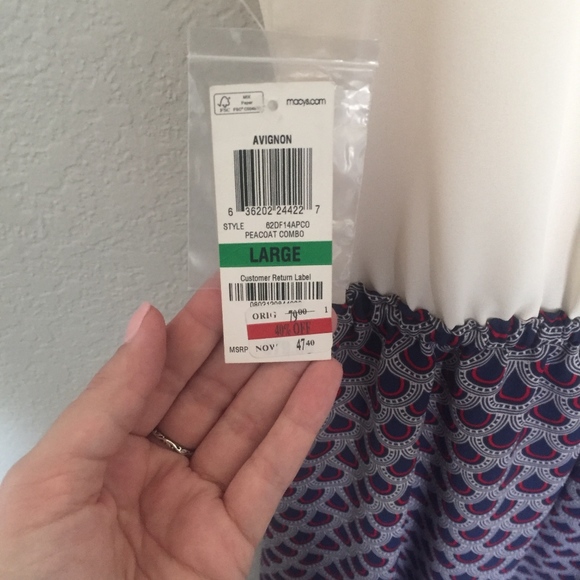 NWT Maison Jules Avignon Collared Dress - Picture 5 of 5